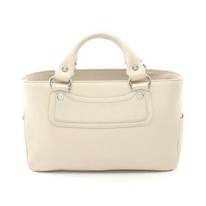 Celine Boogie Bag Handbag Leather White